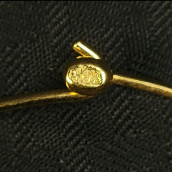 JOAN RIVERS Round Gold Tone Slide Necklace Amber Pendant NWOT - Picture 4 of 4